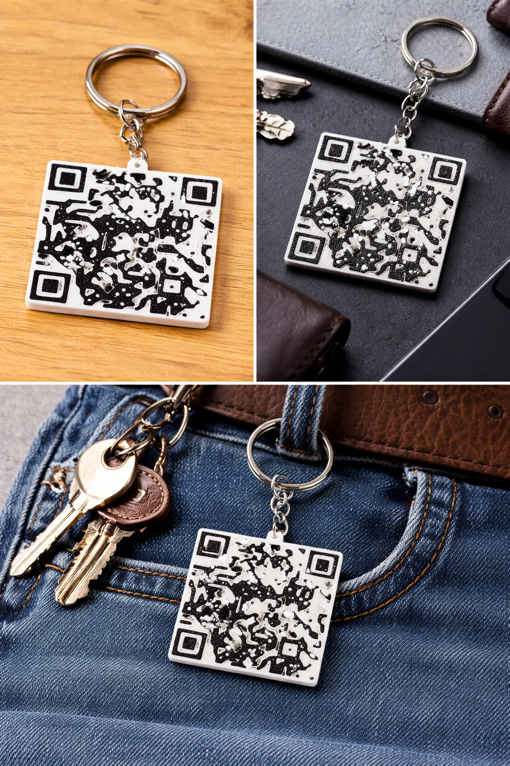 Custom QR Code Keychain