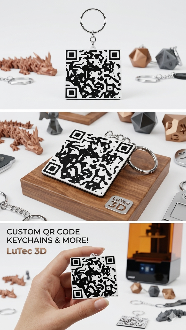 Custom QR Code Keychain