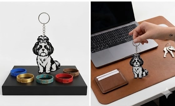 3D Printed Shih Tzu Keychain